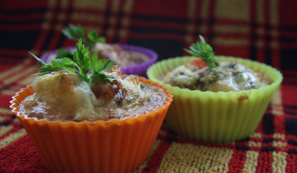 Солени мъфини без брашно