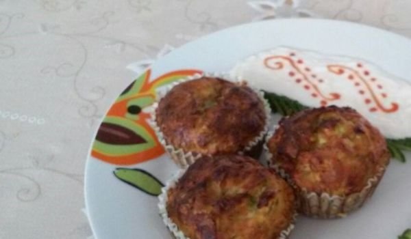 Солени мъфини с тиквички