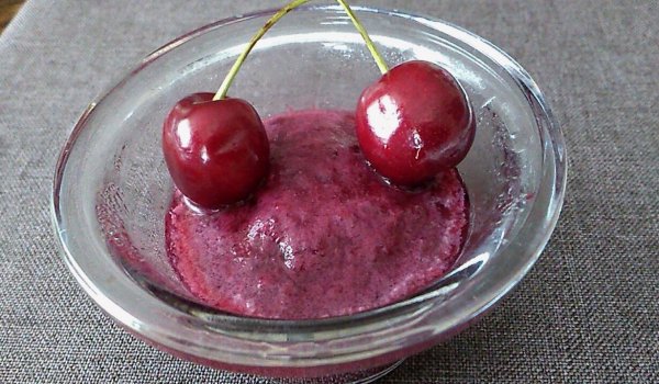 Сорбе от череши с шоколад