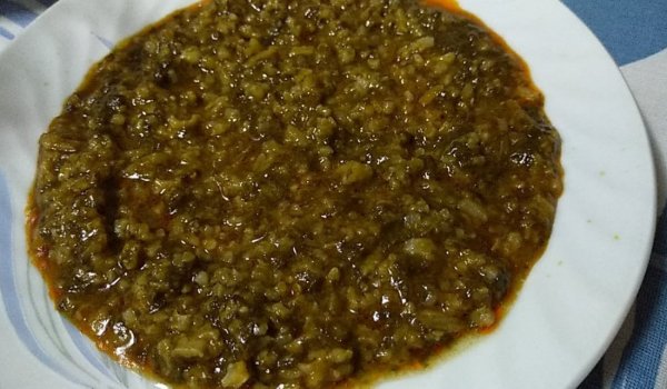 Спанак и ориз в мултикукър