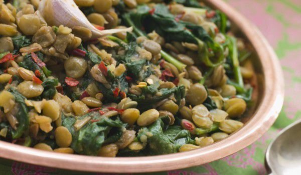 Спанак с леща