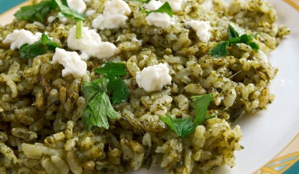 Спанак с ориз в микровълнова