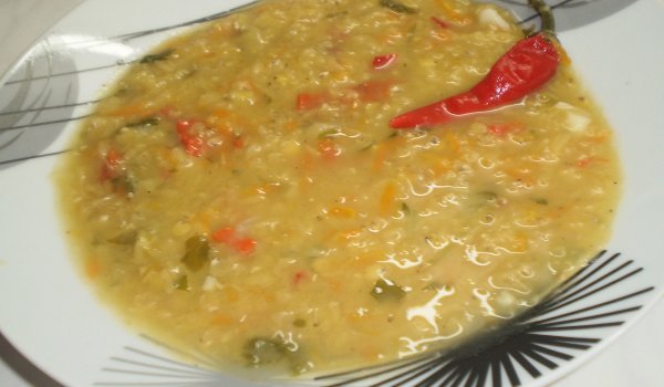 Супа от червена леща и моркови