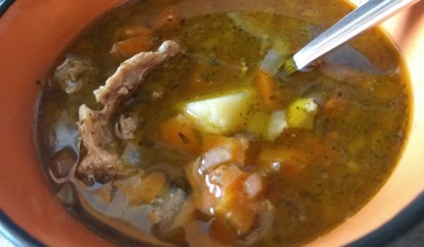 Супа от гъска и зеленчуци