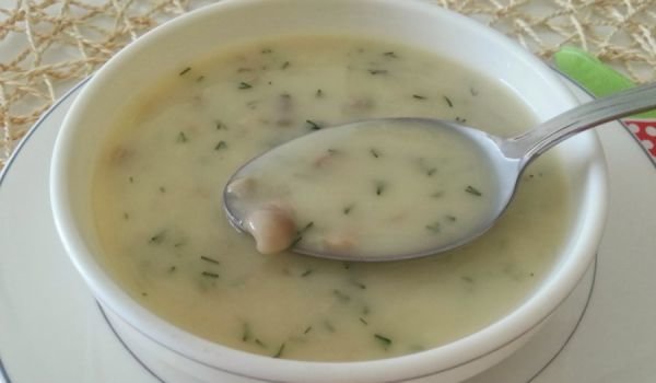 Супа с гъби и прясно мляко