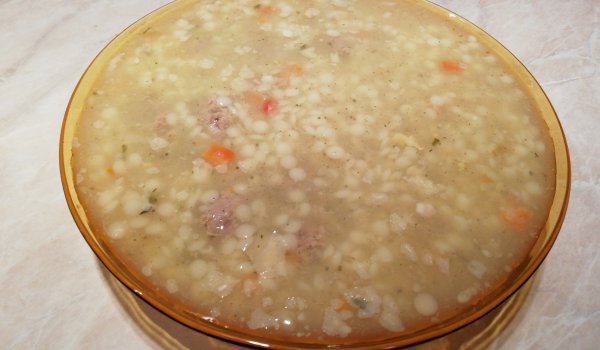 Супа топчета с кускус