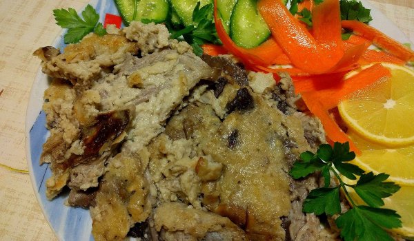 Сърнели със заливка от яйца и сметана