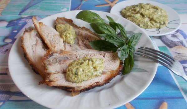 Свински джолан с домашно песто