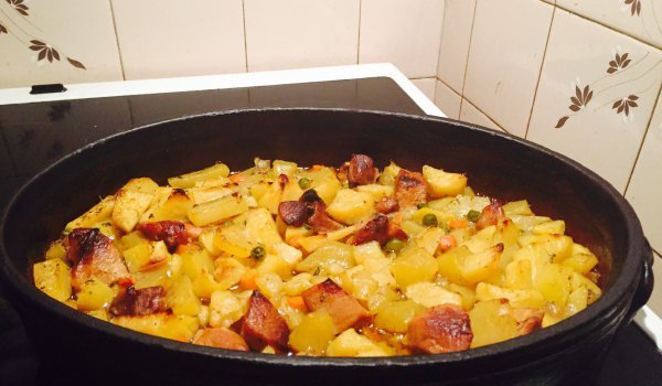 Свински хапки с картофки