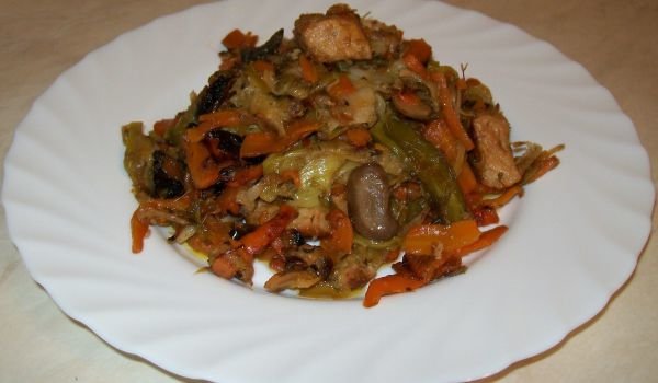 Свински кебап с моркови