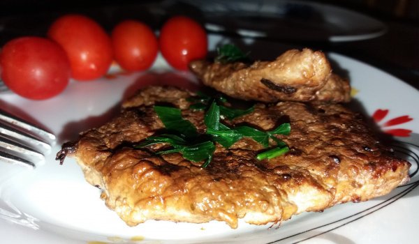 Свински котлетни пържоли без кост с марината от джинджифил