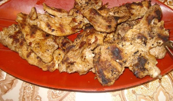 Свински мариновани мръвки на скара