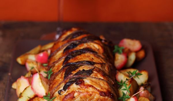 Свинско печено с ябълково вино