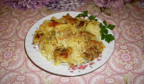 Свинско с ориз и куркума