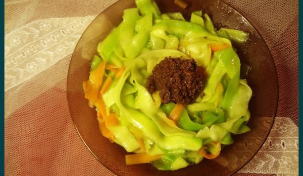 Талиатели от моркови и тиквички
