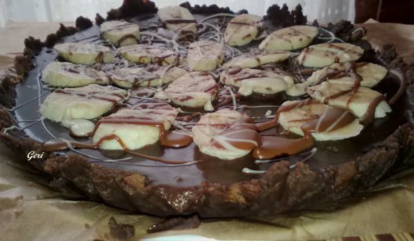 Тарт с шоколад и банани