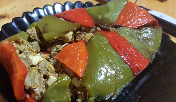 Терин от чушки с пилешки дробчета