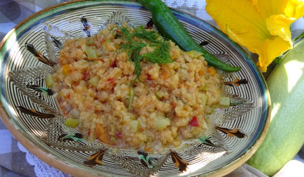 Тиквички с ориз без пържене