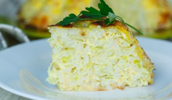 Тиквички с ориз и сирене