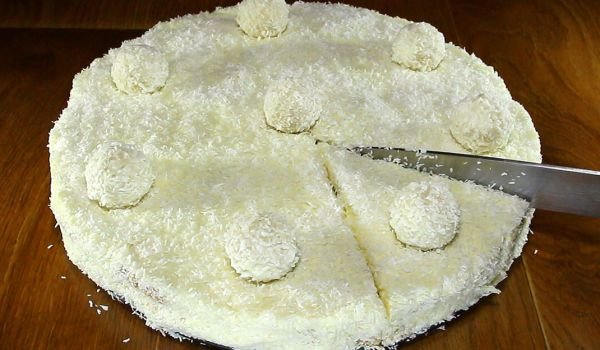 Торта Рафаело без печене