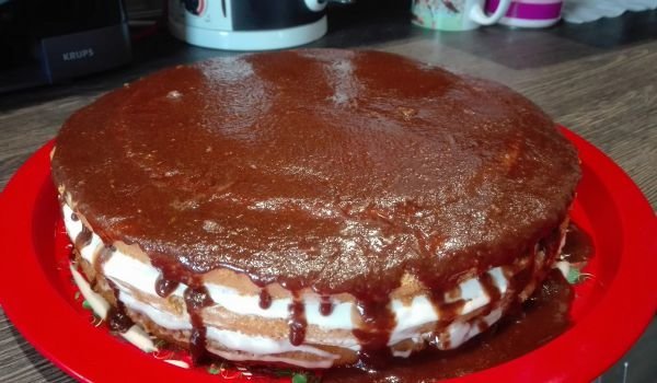 Торта с банани и шоколад