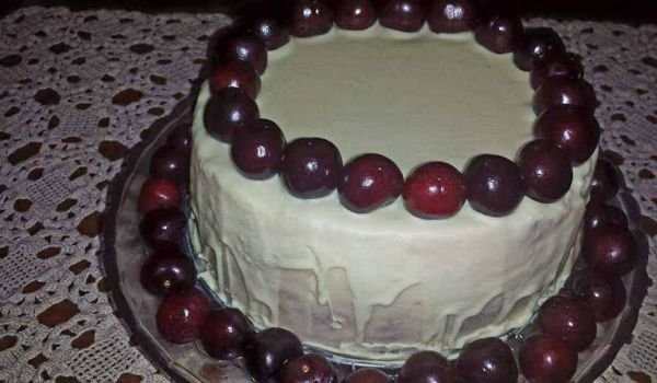 Торта с маскарпоне и череши