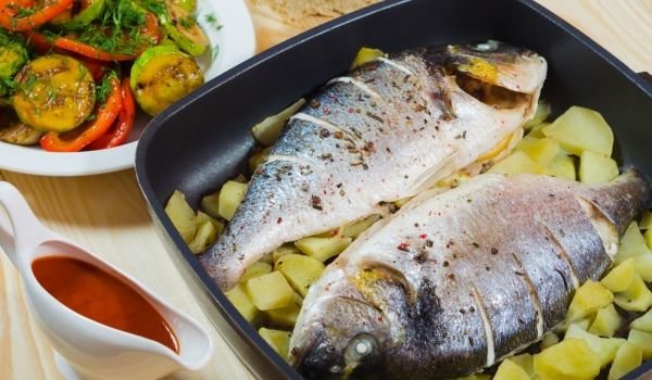 Ципура на фурна със артишок и картофки
