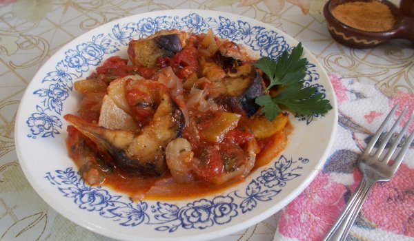 Уникална скумрия на фурна