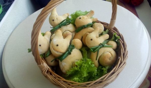 Великденски зайчета от тесто