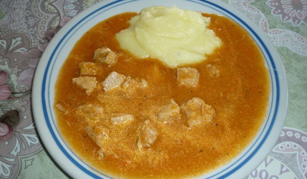 Винен кебап с картофено пюре