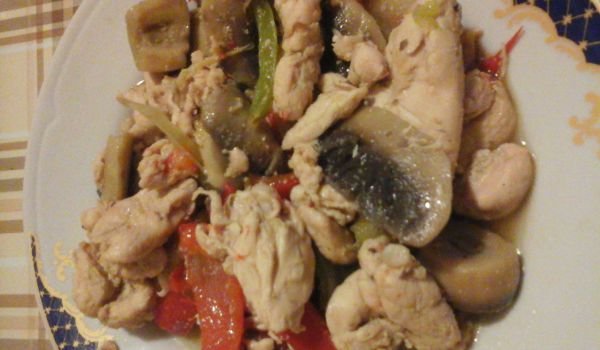 Винени късчета със зеленчуци