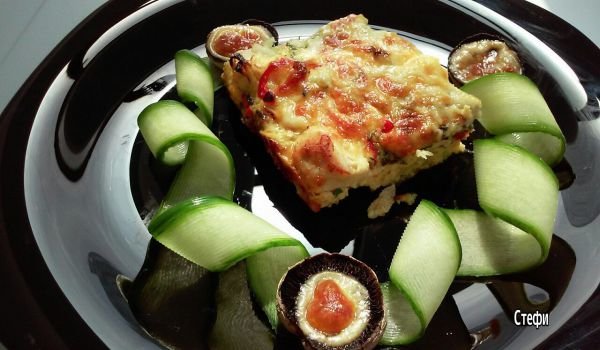 Вкусна запеканка с пилешко месо