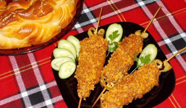Вкусни шпаги от кайма с корнфлейкс