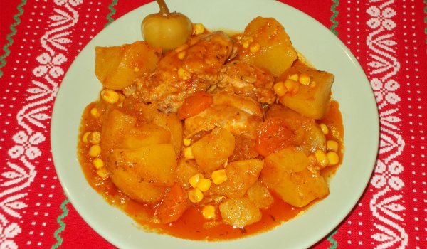 Задушен Заек с картофи