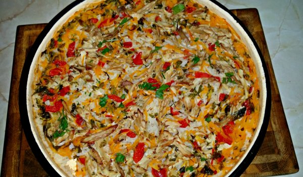 Заешко с ориз и зеленчуци