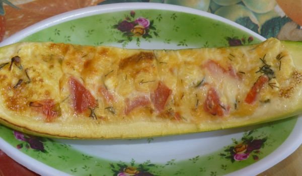 Запечени тиквички с плънка