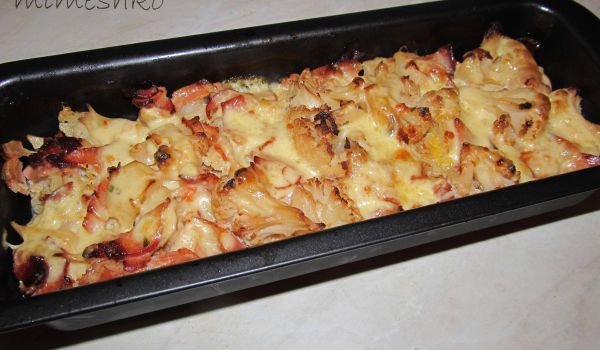 Запеканка от карфиол и шунка