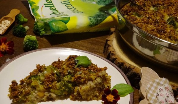 Запеканка с броколи и киноа