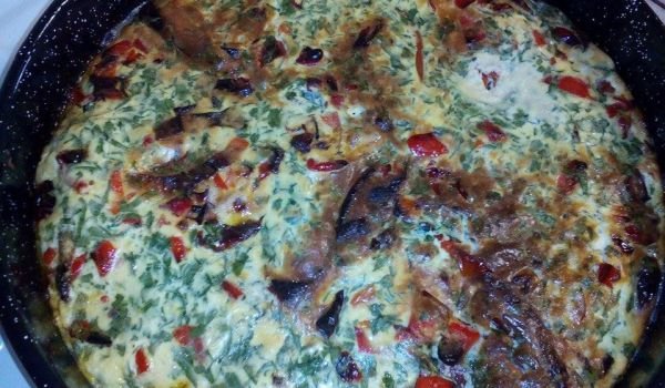 Запеканка с червени чушки