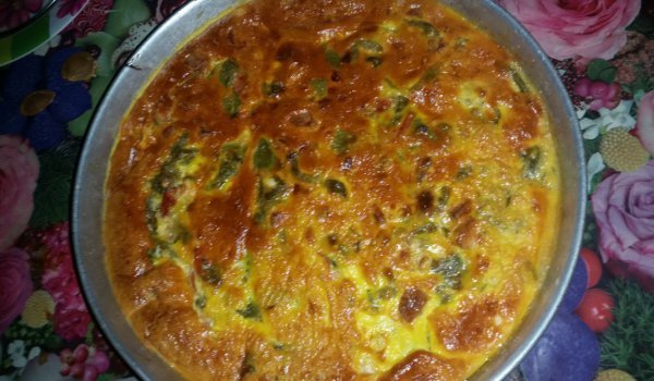 Запеканка с чушки и яйца