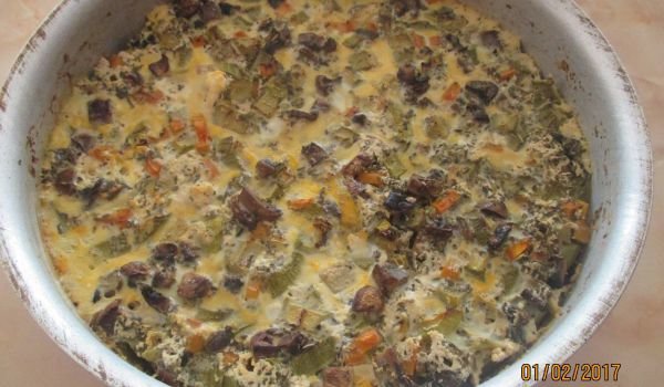 Запеканка с извара и зеленчуци