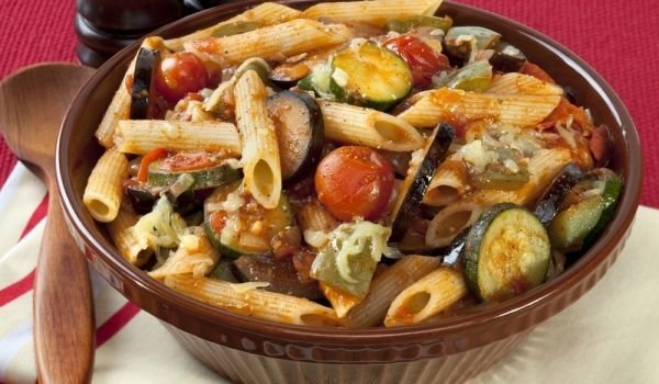 Запеканка с рататуй и пене