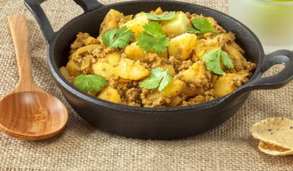 Запържени картофи с кайма
