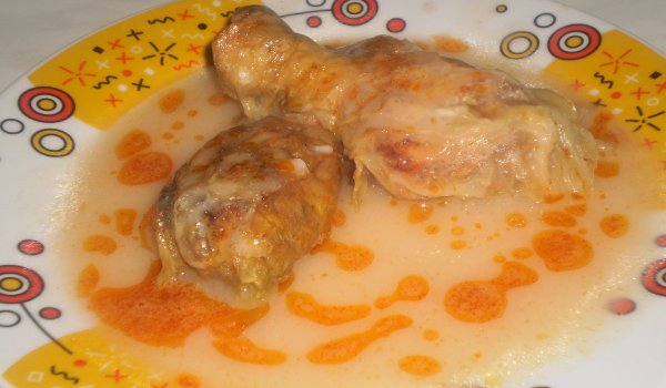 Завити пилешки бутчета с чуден сос