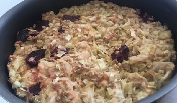 Здравословен пай с цвекло и кисело зеле