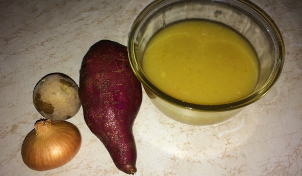 Здравословна кремсупа от сладки картофи