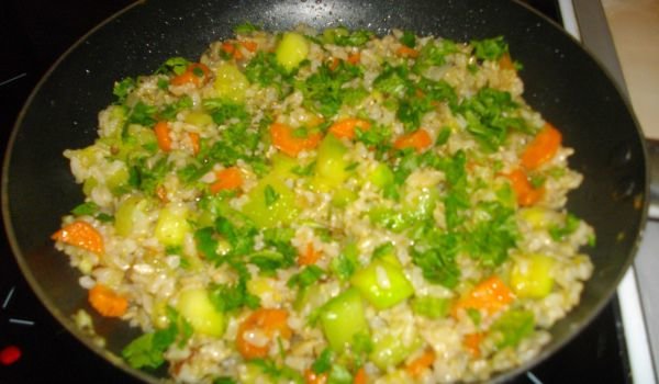 Здравословно ризото с тиквичка и моркови