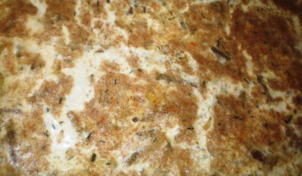 Зелен боб с картофи и заливка