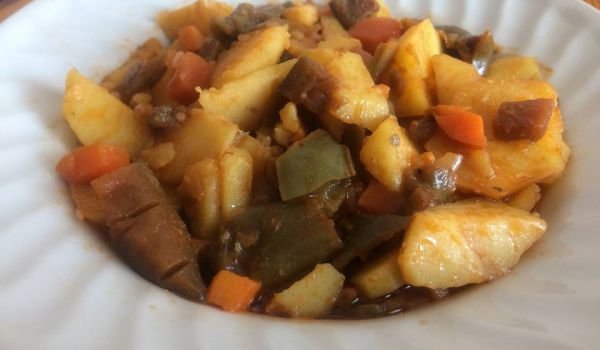 Зеленчуков гювеч в микровълнова