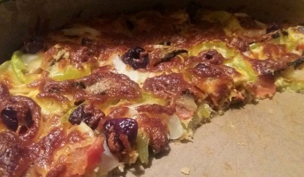 Зеленчукова пица с тиквички